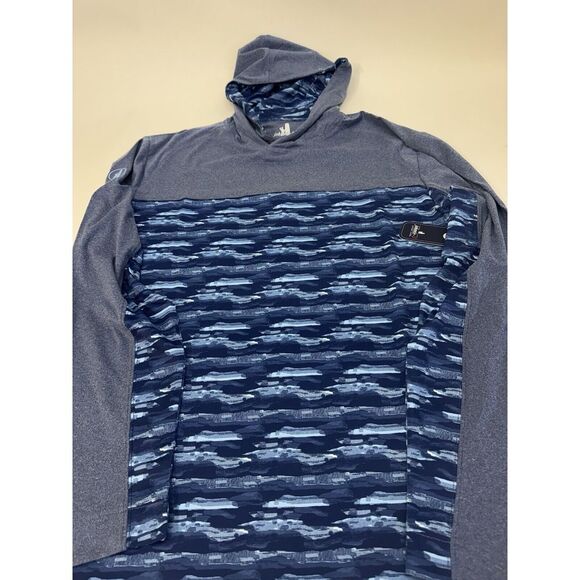 NWT johnnie-O Braden Camo Performance Hoodie Navy Blue Men's Size MEDIUM $118 - Picture 3 of 11